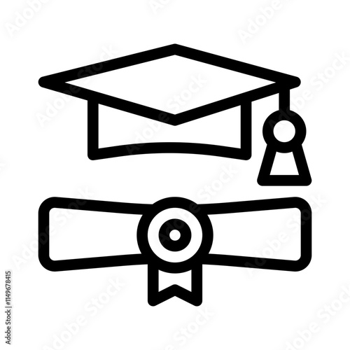 graduation line icon