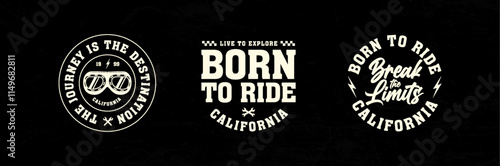 Motorcycle racing badges club emblems tshirt design Retro Racing Typography Graphics