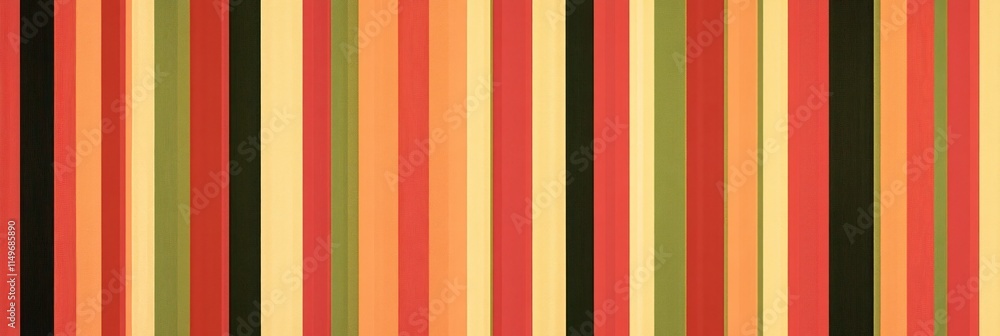 Obraz premium Abstract vertical stripes background with red, orange, yellow, and green color palette.