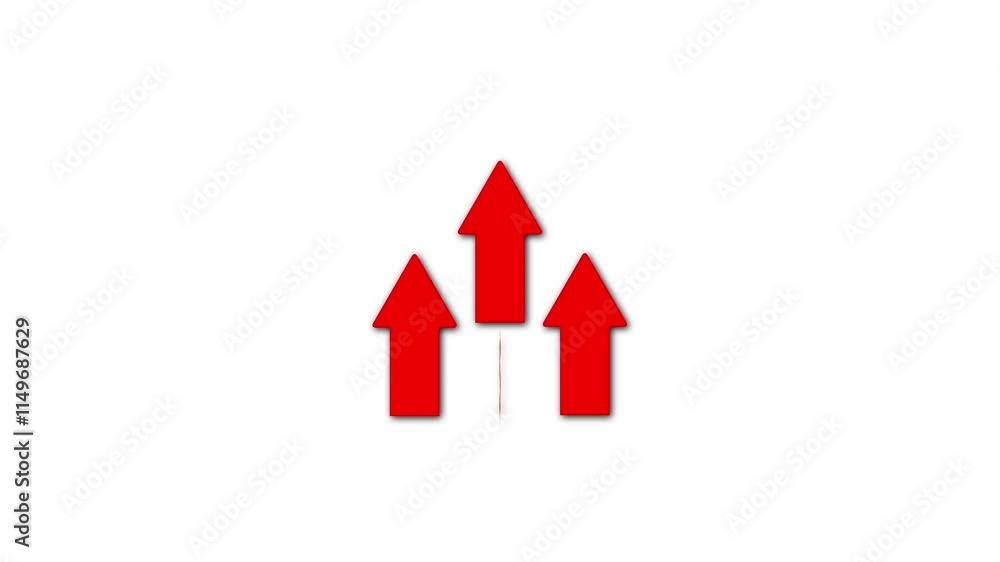 Animation of dollar sign icon and up arrow.Dollar sign with Arrow.Dollar rate increase icon animation . Money symbol with stretching arrow up. Rising prices. Business cost sale icon. Animation of dollar sign icon and up arrow.Dollar sign with Arrow.Dollar rate increase icon animation . Money symbol with stretching arrow up. Rising prices. Business cost sale icon.