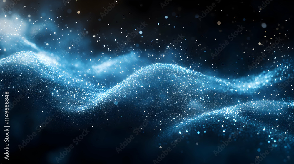 Fototapeta premium A mesmerizing abstract representation of shimmering waves of light and particles.