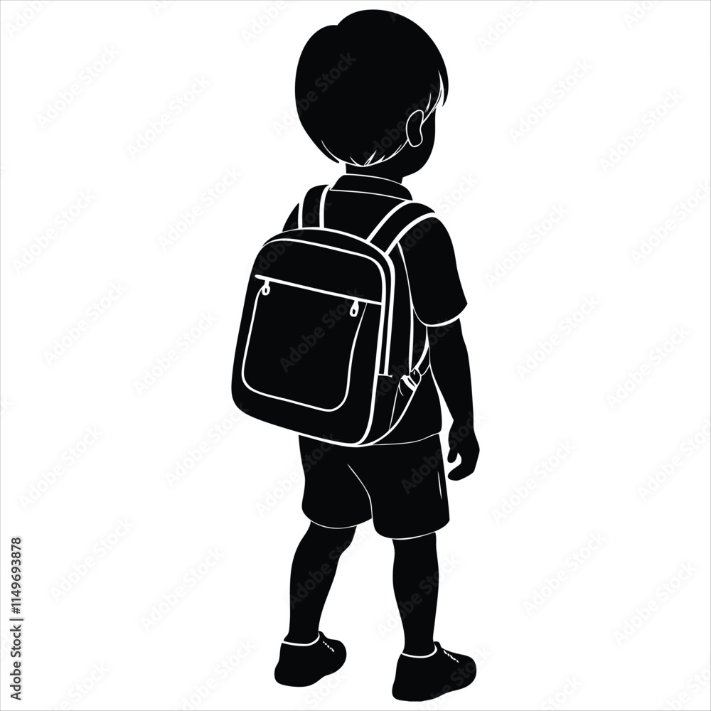 Cartoon children going back to school Cartoon children going back to school