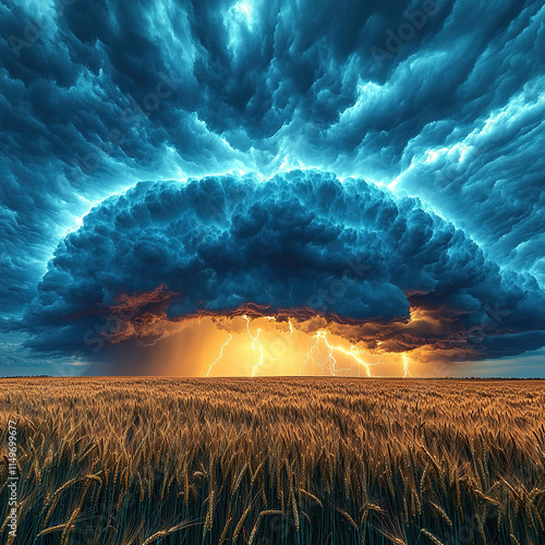 storm over the fields photo