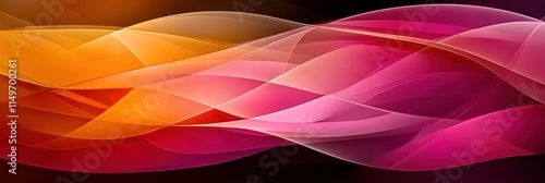 Abstract pink and orange wave pattern.