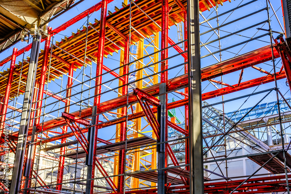 typical scaffolding at a construction site typical scaffolding at a construction site