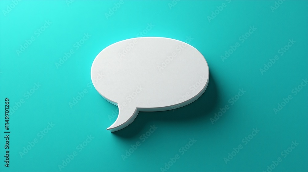 Stylish Three Dimensional Speech Bubble for Creative Communication Stylish Three Dimensional Speech Bubble for Creative Communication