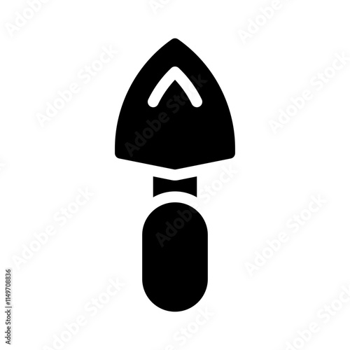 trowel glyph icon