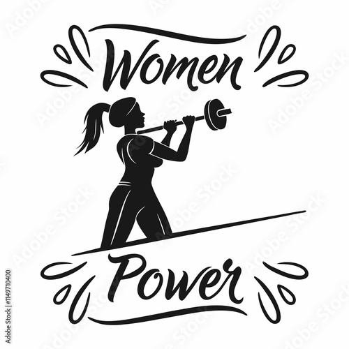 Woman Power exercise vector 