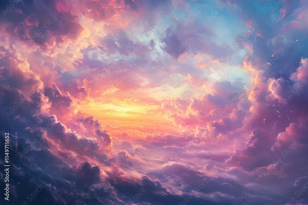 Fototapeta premium Ethereal artistic background a dreamy canvas of soft colors and mystical elements