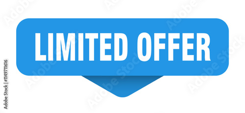 LIMITED OFFER banner, button, sign