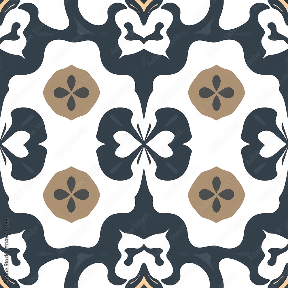 Fototapeta premium Elegant Geometric Tile Pattern 