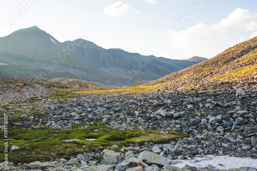  Akchan valley. Mountain Altai landscape photo