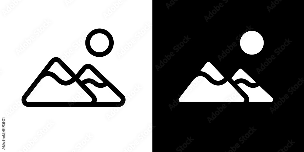 mountain line and glyph icon, outline and glyph vector sign, linear and glyph style pictogram isolated on white and black. travel Symbol, logo,icon, illustration mountain line and glyph icon, outline and glyph vector sign, linear and glyph style pictogram isolated on white and black. travel Symbol, logo,icon, illustration
