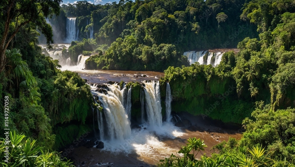 Obraz premium waterfall in the forest
