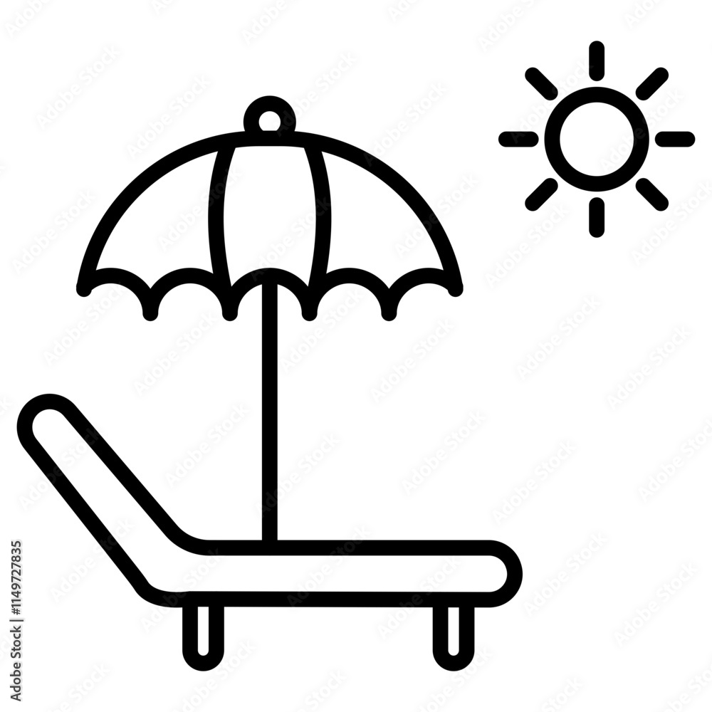 Sunbed Icon Sunbed Icon