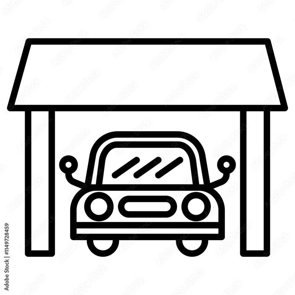 Obraz premium Car Garage Icon