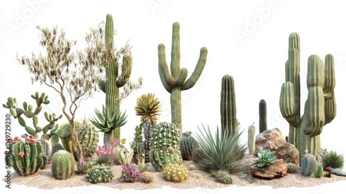 Wallpaper Mural Diverse Desert Cactus and Succulent Collection. Torontodigital.ca