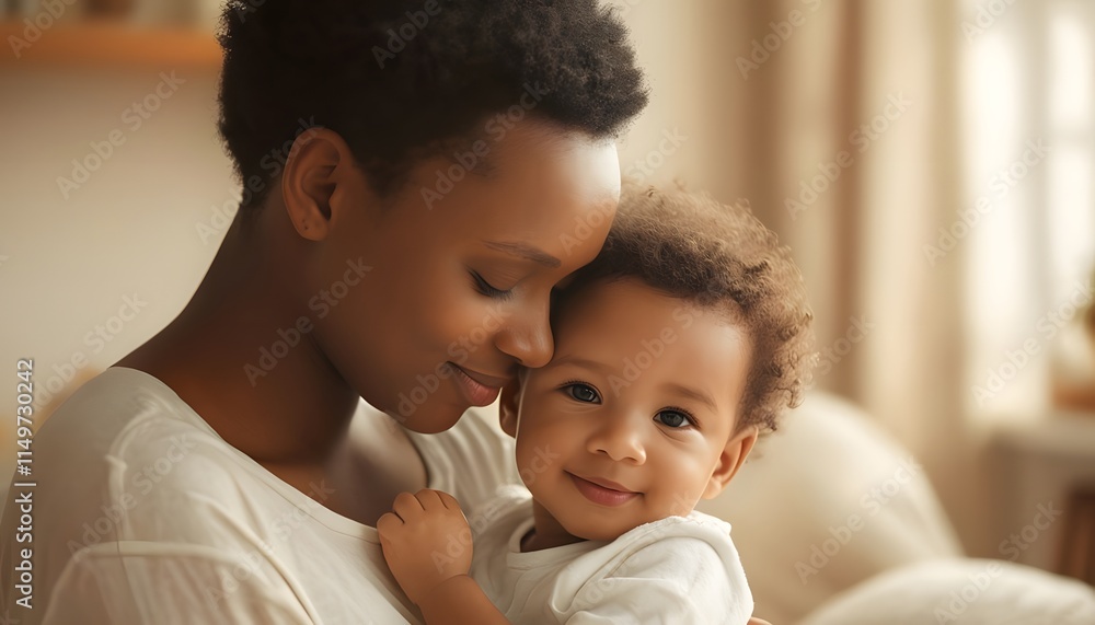 Portrait of a Parent Holding Their Child Portrait of a Parent Holding Their Child