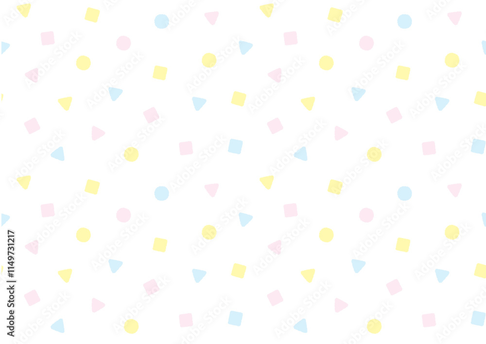 かわいいポップな図形のパターン背景素材3 かわいいポップな図形のパターン背景素材3