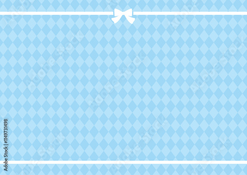 ホワイトデーのシンプルなリボンフレーム背景素材2