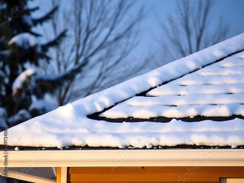 snow covered the roof