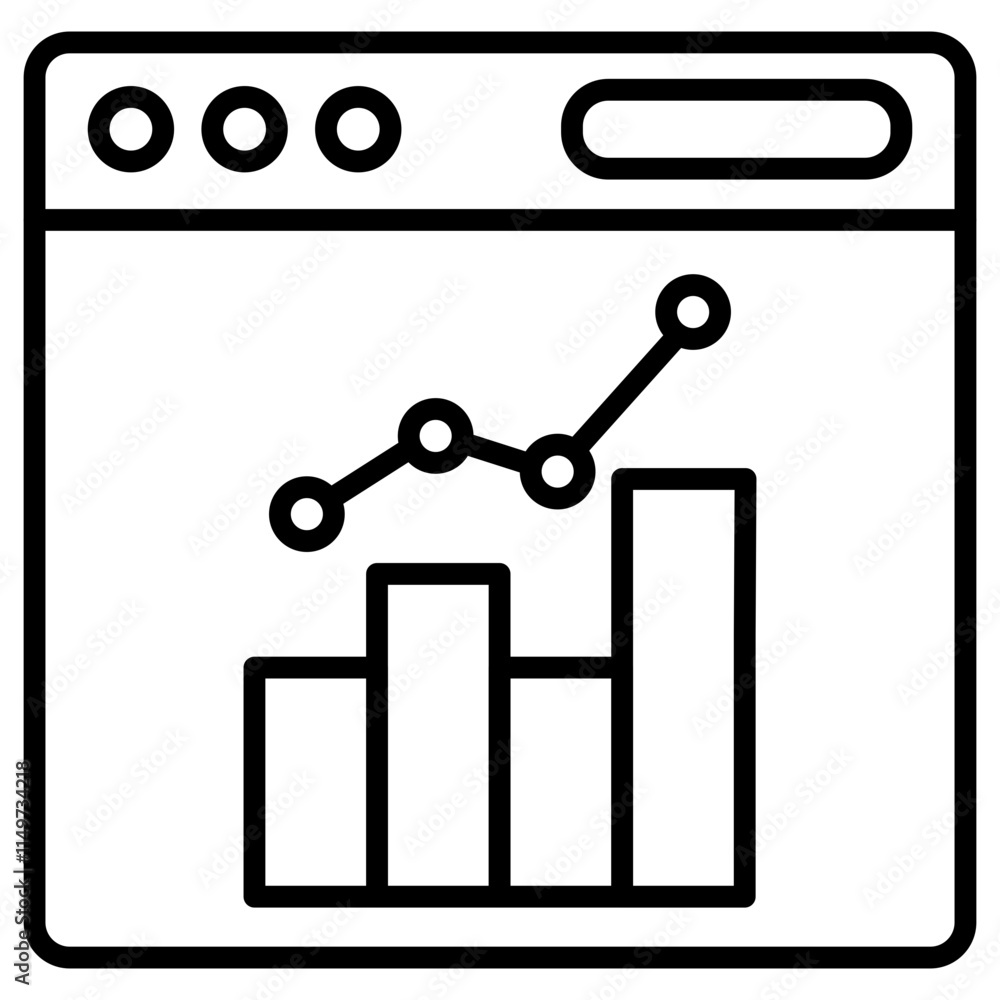 Stock Market Webpage Icon Stock Market Webpage Icon