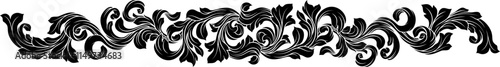 A filigree heraldic heraldry pattern band vine deign element