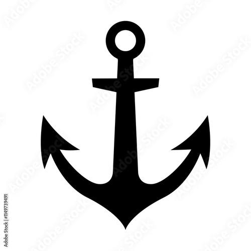 Boan anchor svg cut file. Isolated vector illustration.
