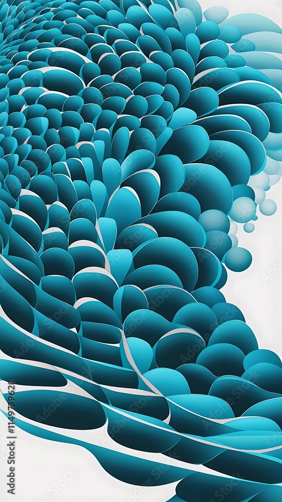 Obraz premium Digital Png Illustration Of Blue Pattern Of Repeated Circles On Transparent
