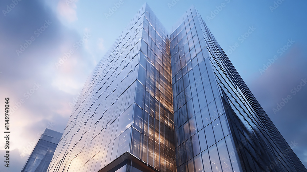 Modern Glass Skyscrapers in a Cityscape A fragment of a modern office building in the capital .glass buildings with cloudy blue sky background .modern office building
Modern Glass Skyscrapers in a Cityscape A fragment of a modern office building in the capital .glass buildings with cloudy blue sky background .modern office building
