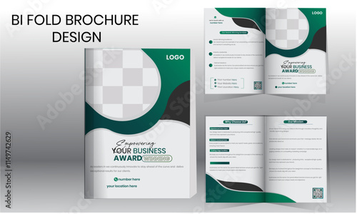 Creative modern corporate  business bifold brochure template, bifold layout,  brochure design.