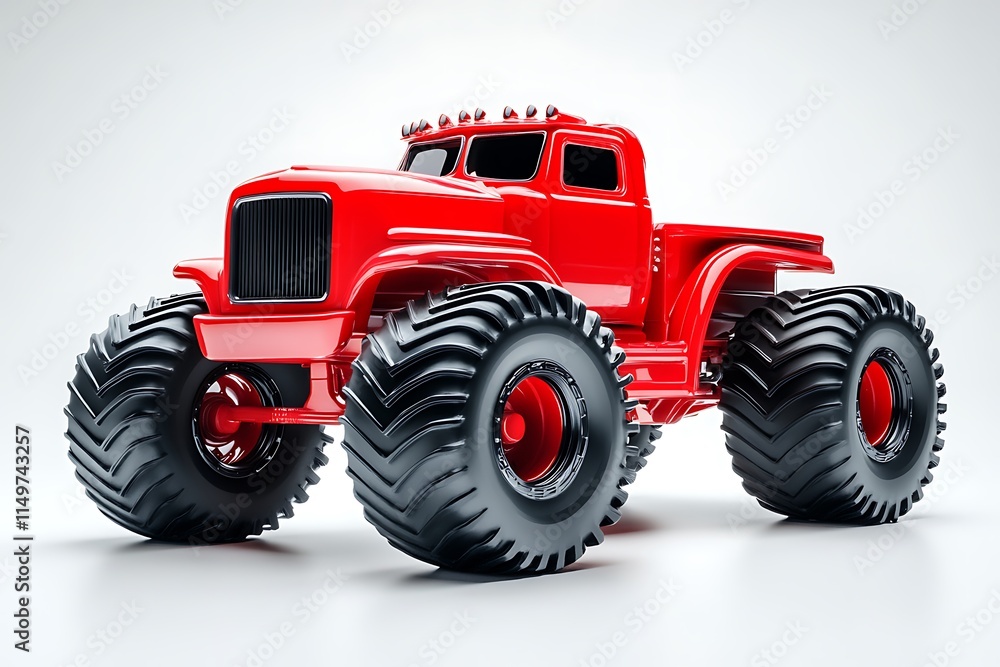 Red Semi trailer Truck Isolated. 3D rendering Red Semi trailer Truck Isolated. 3D rendering
