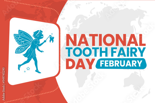 NATIONAL TOOTH FAIRY DAY Vector Illustration background