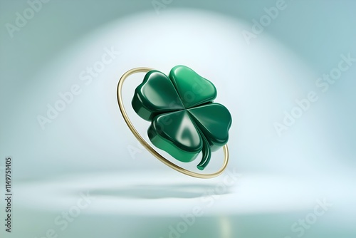 3d clover leaf, st. Patrick's day background