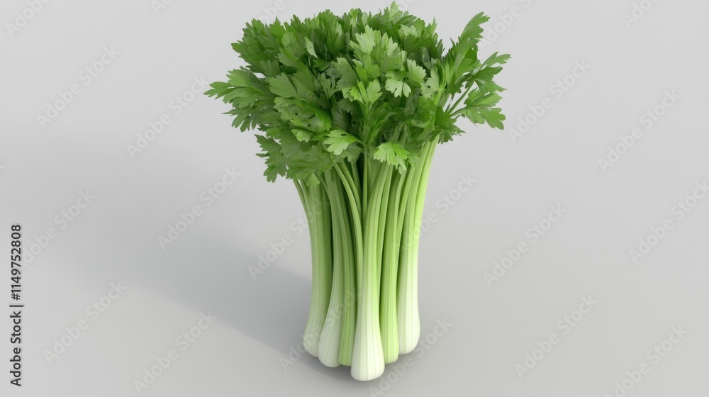 Fresh green celery stalks, bunch, isolated. Fresh green celery stalks, bunch, isolated.