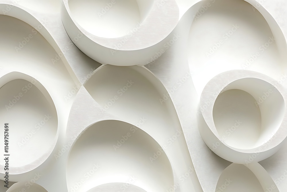 Light and Airy Paper Cut Shapes with White Gradient Background Light and Airy Paper Cut Shapes with White Gradient Background