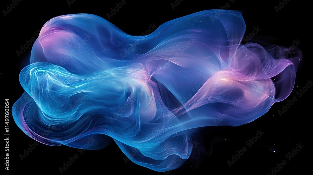 A surreal flowing abstract shape with a liquid-like blue and pink gradient, softly glowing in an ethereal, dreamy space. A surreal flowing abstract shape with a liquid-like blue and pink gradient, softly glowing in an ethereal, dreamy space.