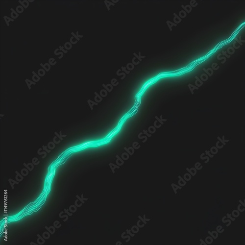Electric blue lightning bolt on a dark background