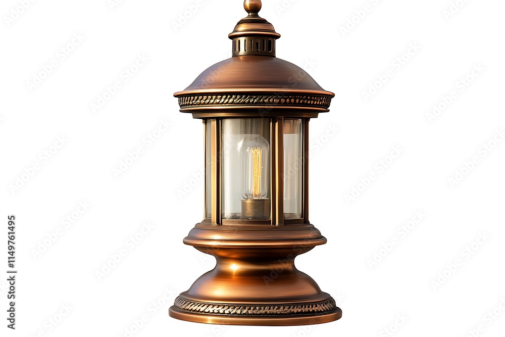 Old street lamp isolated on white background Old street lamp isolated on white background