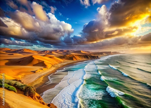 Surreal Henties Bay Seascape: Dreamlike Coastal Photography, Namibia Desert Coastline photo