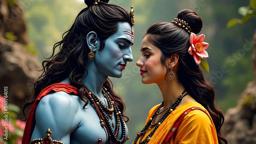 shiva and parwati ji love couple image
