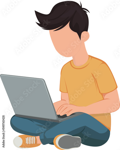 person working on laptop