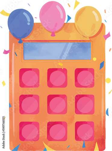 illustration of calculator, perfect for a kid school or education theme