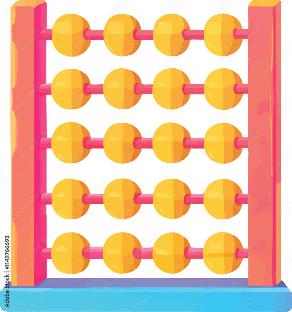 illustration of an Abacus, perfect for a kid school or education theme illustration of an Abacus, perfect for a kid school or education theme