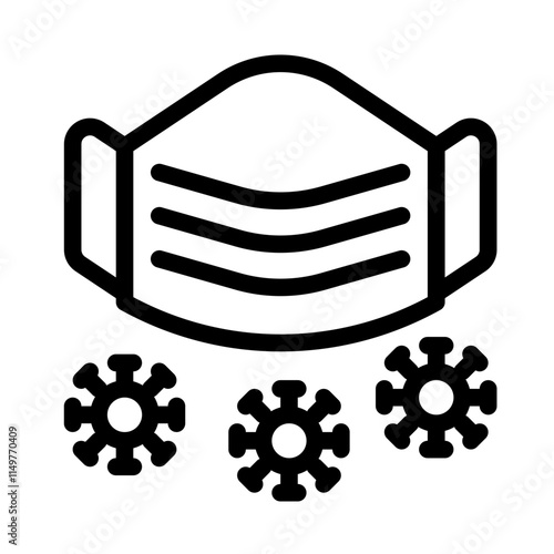 Icon Mask Medical With Style Outline