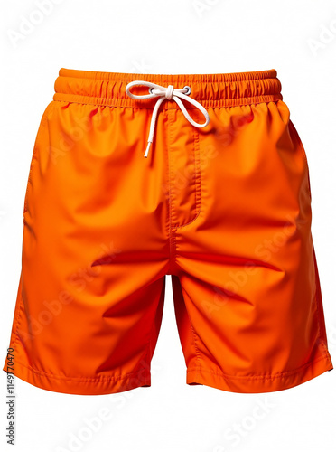 orange bathing shorts isolated on white or transparent png