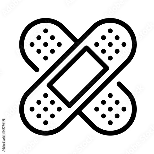 Icon Bandage Wrap With Style Outline