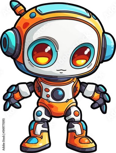 Futuristic Robot Sticker photo