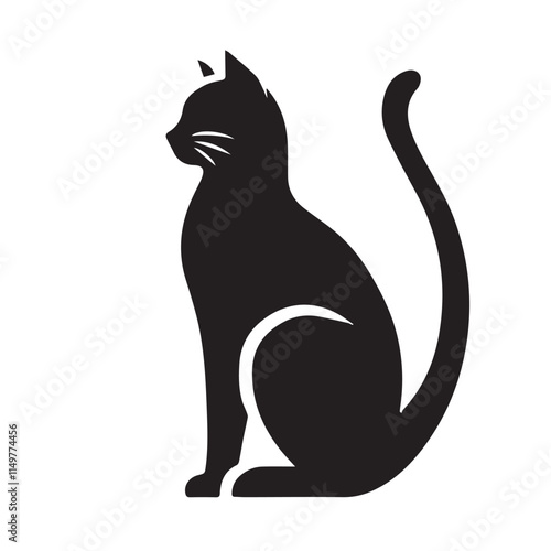Wallpaper Mural Elegant Cat Silhouette Vector Art for Your Project Torontodigital.ca