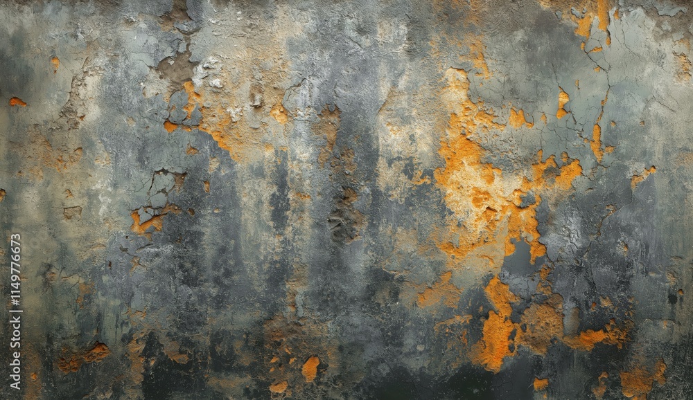 Grunge Gray and Orange Wall Texture Background Grunge Gray and Orange Wall Texture Background